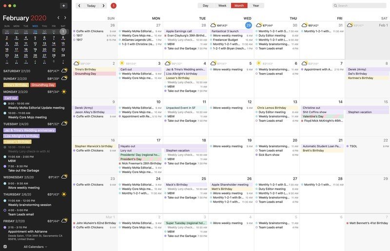 organized calendar for mac os